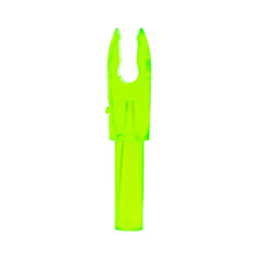 Bohning F Nock 4mm micro shaft .166 ID in Kiwi color, top view