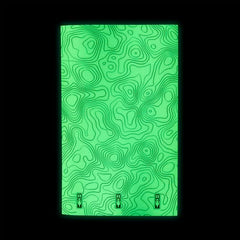 Close-up of UV-resistant ink on Bohning Glow in the Dark Arrow Wraps