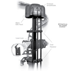 Bohning Lynx 4 Arrow Quiver in Classic Black - feature details