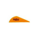 Front view of Bohning Blazer Vane 2 inch Neon Orange 50-pack