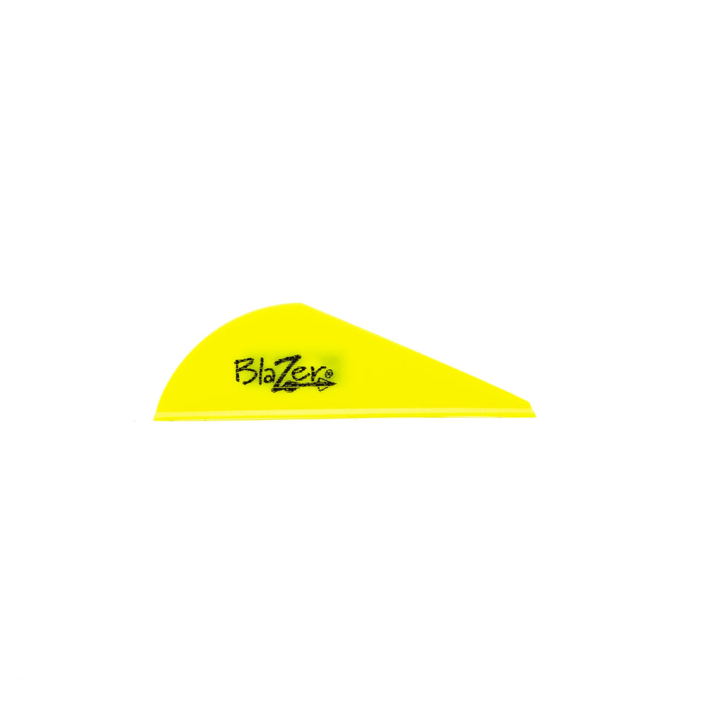 Bohning Blazer Vane Neon Yellow 2in – front view, 50-pack