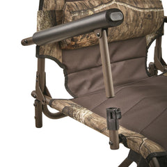 Bolderton Premium Blind Chair accessory tray mounted on side for quick gear access.