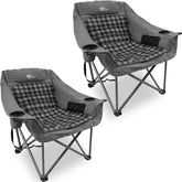 Bolosy 2-pack oversized camping chairs shown folded for easy transport.