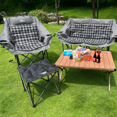 Bolosy oversized camping chair opened with generous seating for long sessions.