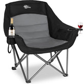 Bolosy oversized XL camping chair headrest provides neck support for long outdoor sessions.