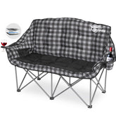 Bolosy padded double camping chair folded for easy transport and storage