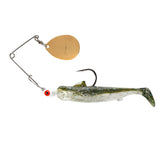 BOMBER Drumbeater coastal spinnerbait in white silver mullet triggers long-range predatory strikes