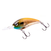 Bomber Fat Free Guppy Bluegill front view shows shallow-water shad imitation.