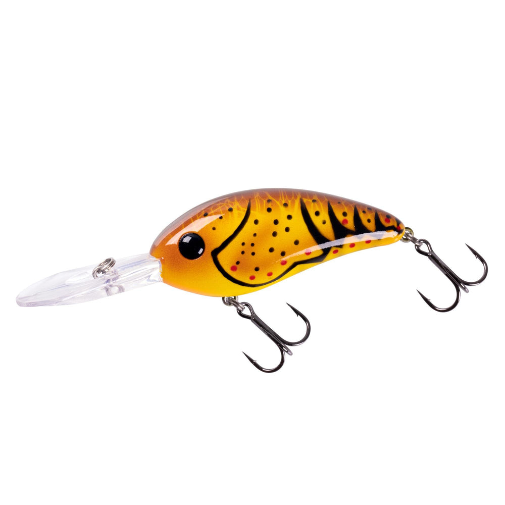 Bomber Fat Free Shad Jr Muddy Craw front view—ideal for deep-water bass casting.