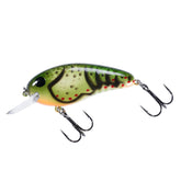 BOMBER Flat A Rock Craw 2-1-2in lip design for improved shallow-water crawls over cover.