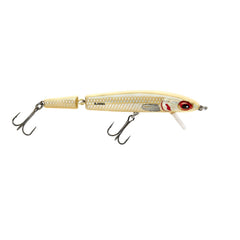 Bomber Jointed Wake Minnow delivers a tight V-wake near the surface for bass and redfish.