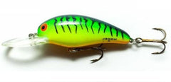 BOMBER Model A Bengal Fire Tiger crankbait showing deep-diving action to attract bass