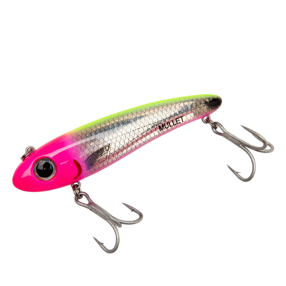 BOMBER Mullet lure highlighting slow-sinking action for versatile inshore fishing.