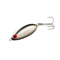 BOMBER Slab Spoon Lure Metachrome, front angle view, long casts and quick strike reach