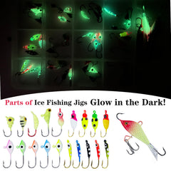 Mix of 48 drop-water shape lures and 4 balancing jigs