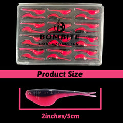 Bright colored soft baits for visibility in water