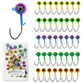Bombite Crappie Jig Heads 40-pack, 1/32oz - side view