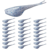 Bombite Crappie Baits 24pcs 2-inch soft plastic lures in a carrying case