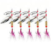 Bombrooster 5-piece spinner baits pack – front view