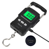 Front view of Bonano fishing scale with backlit LCD display