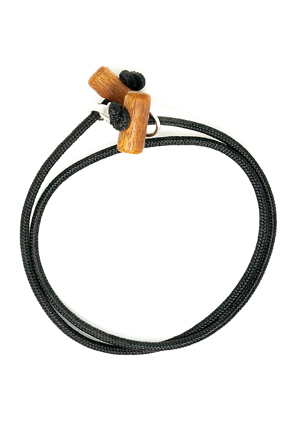 Bone Tactical Occlusion Bracelet with mahogany beads for rugged outdoor style.