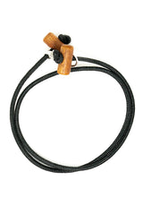 Bone Tactical Occlusion Bracelet with mahogany beads for rugged outdoor style.