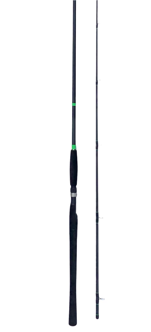 BoneHead Tackle E-Series CF spinning rod 10ft, black and green, ideal for precision casting and sensitive bites