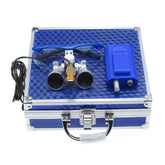 BONEW 3-5x loupe headlamp with blue finish for precise, hands-free viewing.