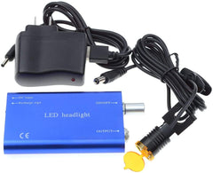 Blue carrying bag with BONEW head lamp for easy transport and protection.