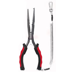 Booms Fishing F03 9-inch needle nose pliers with red handle