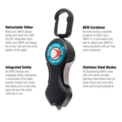 Boomerang SNIP maintenance tip shows rinse after use to prevent spotting.
