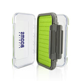 Booms Fishing FFB Fly Box - front view with clear lid