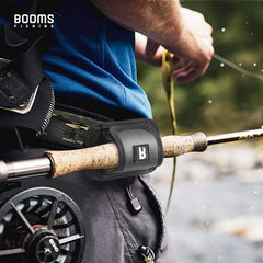 Close-up of waterproof nylon material and stitching on Booms V05 rod holder