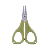 Booms S01 3.9-inch serrated fishing scissors with green handle