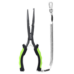 Booms Fishing F03 Needle Nose Pliers 9 inch in green with PTFE coating