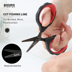 Compact 4-inch fishing scissors fitting in pocket or tackle box