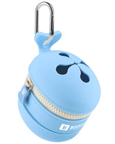 Boils Fishing ST2 Blue Portable Silicone Trash Pouch with carabiner clip