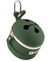 Booms Fishing ST2 Portable Silicone Trash Pouch in green, expanded