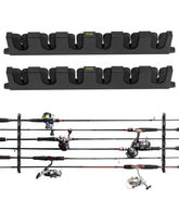 Booms Fishing WV5 wall mounted rod holder on garage wall