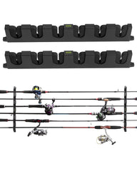 Booms Fishing WV5 wall mounted rod holder on garage wall