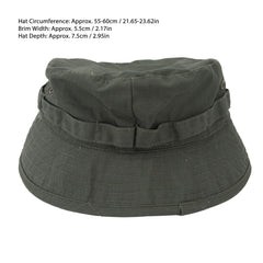 Oxford fabric Boonie Hat in OD Green showing weatherproof material