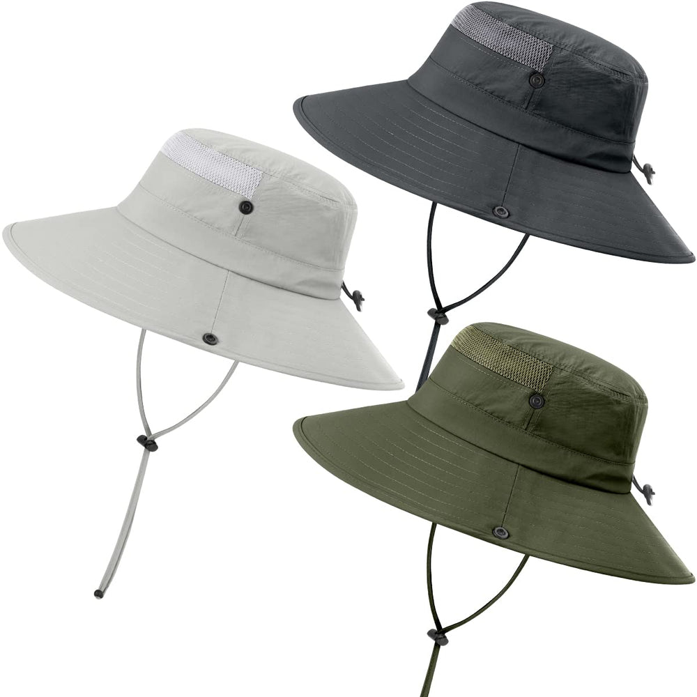 Dark grey Boonie Hat - front view (3-pack)
