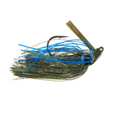 Booyah Bankroll Jig with flat-top stand-up design shows upright bottom positioning for better strikes.