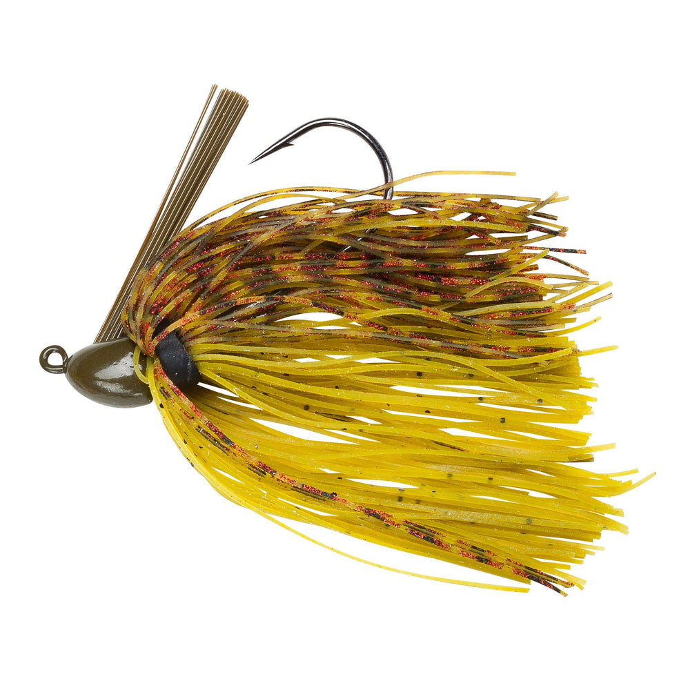 Booyah Boo Jig Watermelon Red lure attracts bass around weeds and cover