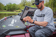 Booyah Covert spinnerbait half-ounce profile shot showing balance and form.