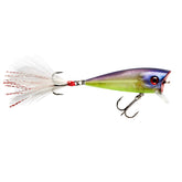 Booyah Prank topwater popper that spits water, ideal for bass surface strikes.