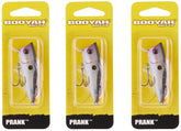 Booyah Prank topwater popper demonstrates water-spitting action for surface strikes.