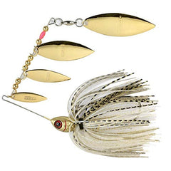 Booyah Super Shad Golden Shiner closeup of the 55-strand silicone skirt for visibility