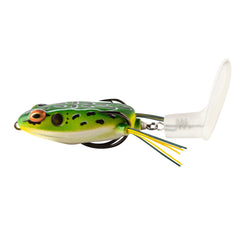Booyah ToadRunner Jr leopard frog action shot demonstrates tail action for bass.