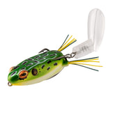 Booyah ToadRunner Jr in leopard frog pattern, side view, ideal for dense cover.